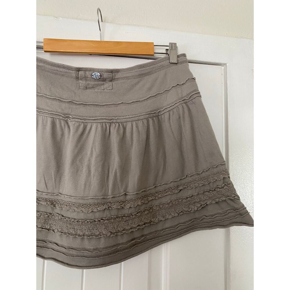 Vintage Y2K Abercrombie & Fitch Tiered Ruffle Mini Skirt Gray Size M - Picture 4 of 6
